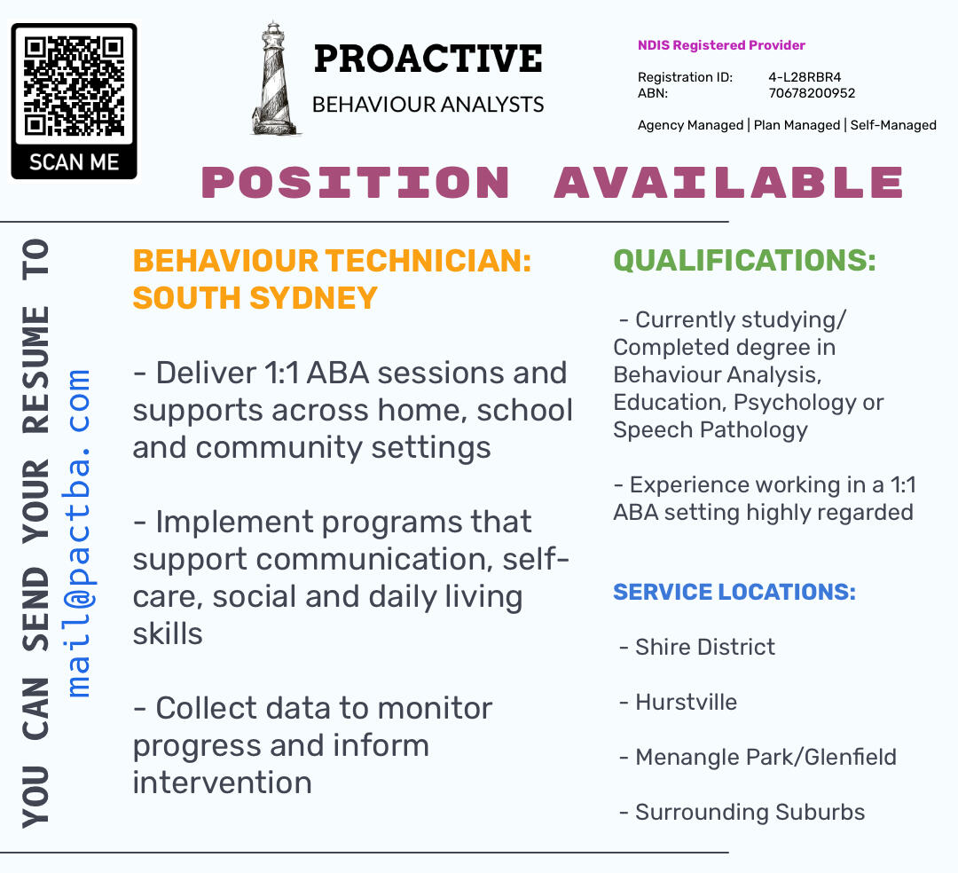 Behaviour Technician - South Sydney
